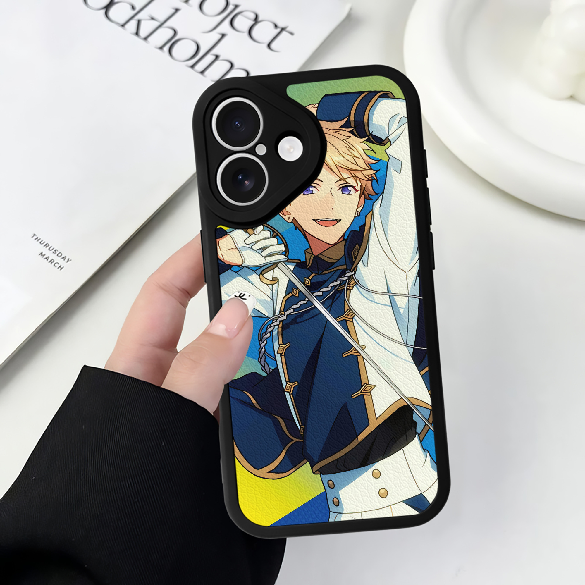 （画像用） あんさんぶるスターズ! Ensemble Stars 【iPhone 16シリーズ対応】シリコンスマホケース（レザー調） 材質：シリコン